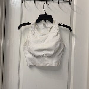 White Cropped Tank Top